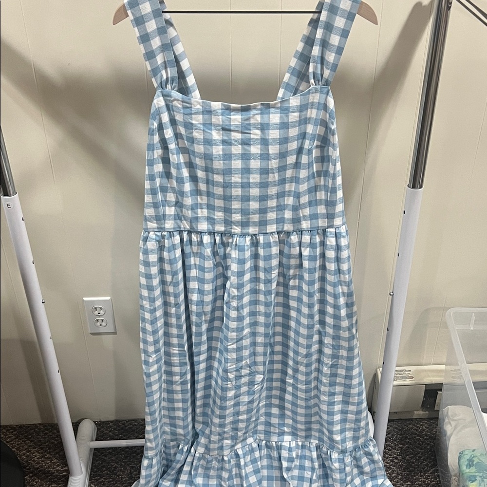 Lane Bryant Blue and White Checkered Dress - New without Tags